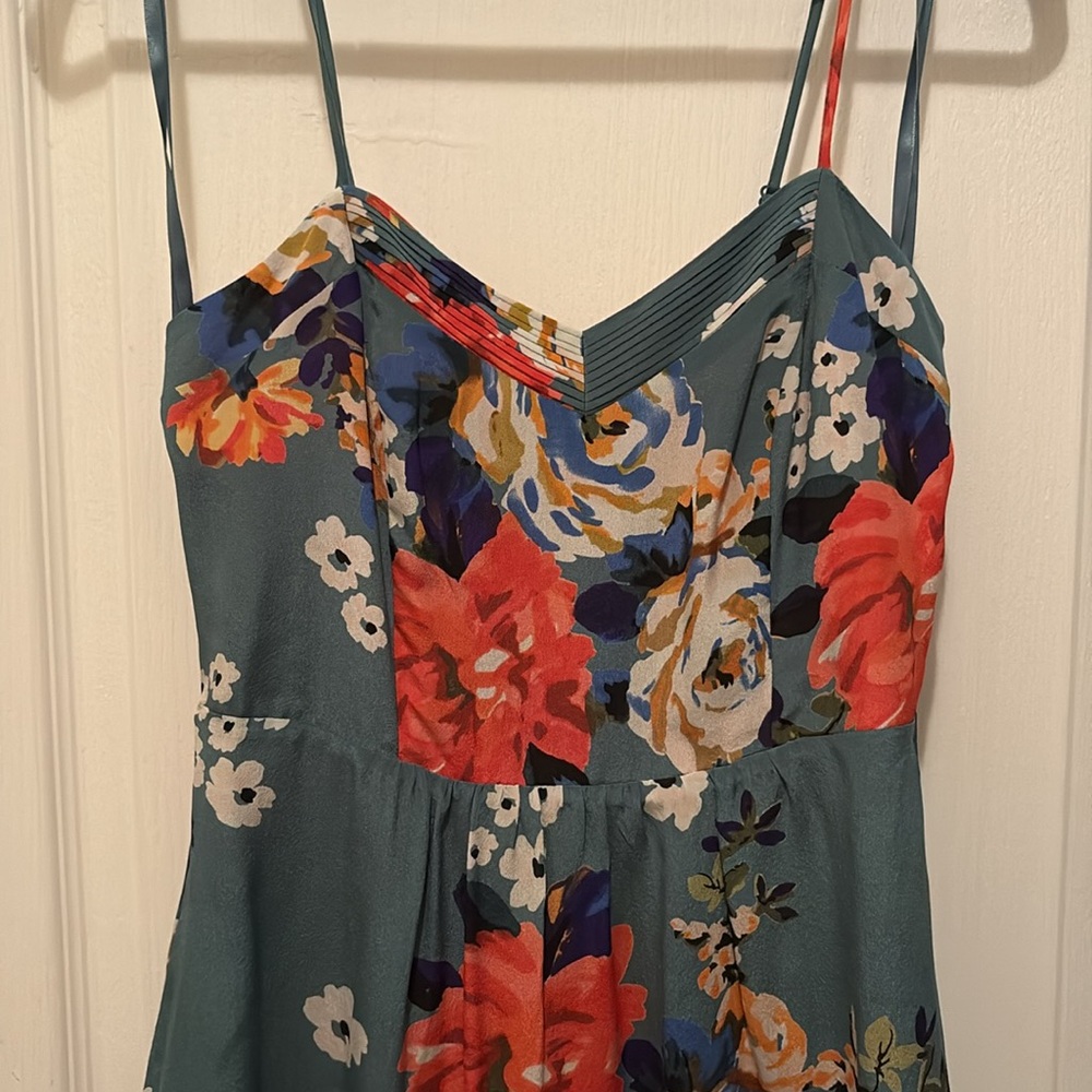 Moulinette Soeurs Teal Floral Dress - Picture 8 of 13